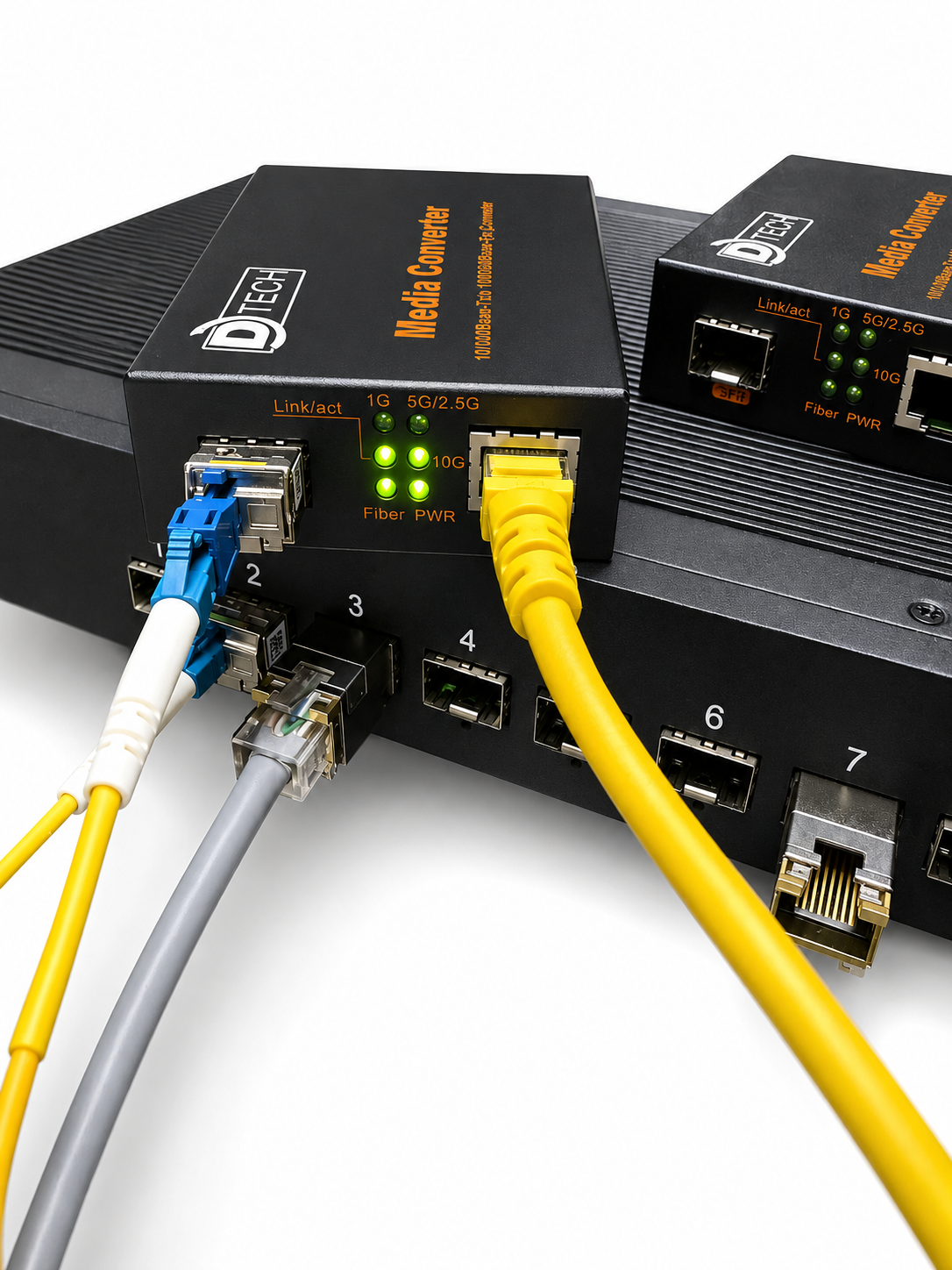 D-TECH Fiber Media converter SFP Single-Mode